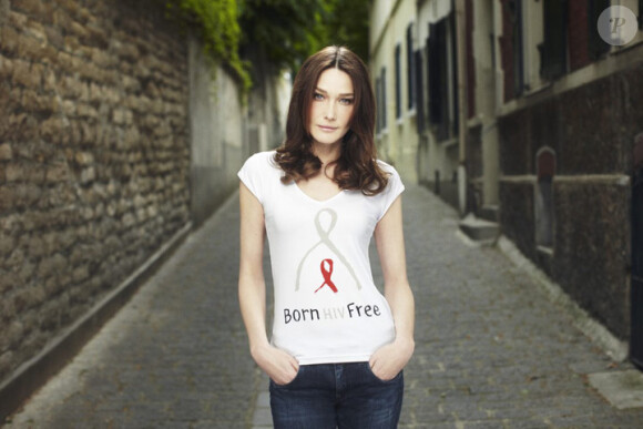 Carla Bruni-Sarkozy pour la campagne Born HIV Free