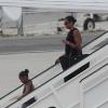 Michelle Obama et sa fille Sasha arrivant à l'aéroport de Malaga le 4 août 2010