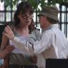 Carla Bruni sur le tournage de Midnight at Paris de Woody Allen (27 juillet 2010 à Paris)