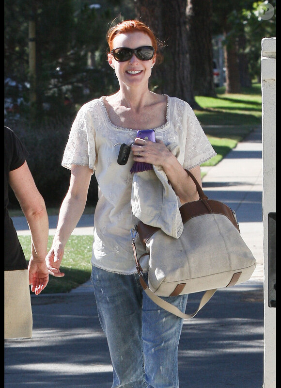 Marcia Cross faisant du shopping à Beverly Hills, le 22 août 2010