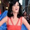 Katy Perry lors de son arrivée sur le plateau de David Letterman à New York le 24 août 2010