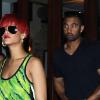 Rihanna et son petit ami Matt Kemp quittent le restaurant Da Silvano dans le quartier de Greenwich Village à New York le 9 août 2010