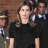 Letizia et Felipe d'Espagne aux obsèques du capitaine José Maria Galera Cordoba et du sous-lieutenant Abraham Leoncio Bravo Picallo. Logrono, le 26 août 2010