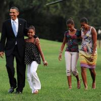 Barack Obama : Fin des vacances... Toute la famille à la maison !