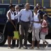 Barack Obama, sa femme Michelle, et leurs filles Malia et Sasha sont à Martha's Vineyard, dans le Massachusetts et se rendent à La Nouvelle-Orléans
