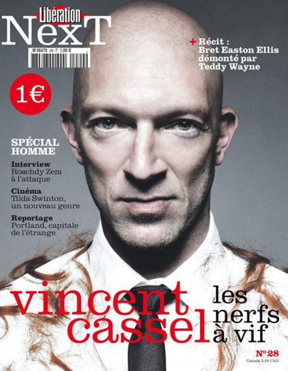 Vincent Cassel en couverture de Libération Next, le 4 septembre 2010