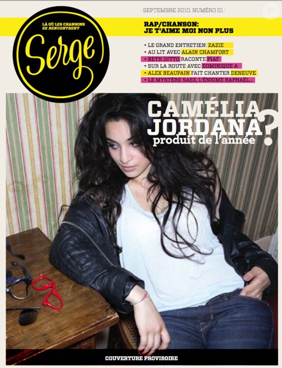 Serge, nouveau bimestriel consacré à la chanson française, entend dépoussiérer le traitement du genre. Camélia Jordana, révélation de Nouvelle Star, est la cover girl de son premier numéro, à paraître le 21 septembre 2010.