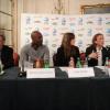 Lenny Kayne, Jimmy jean-Louis, Patti Smith, Jeremy Gilley et Charlie Winston à la conférence de presse de Peace One Day, à l'hôtel Bristol à Paris
