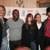 Lenny Kayne, Jimmy Jean-Louis, Patti Smith, Jeremy Gilley et Charlie Winston à la conférence de presse de Peace One Day, à l'hôtel Bristol à Paris