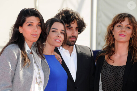 Elodie Bouchez, la réalisatrice Zeina Durra, l'acteur Karim Saleh et l'actrice Marianna Kulukundis  au festival de Deauville pour la présentation du film The Imperialists are Still Alive le 9 septembre 2010
