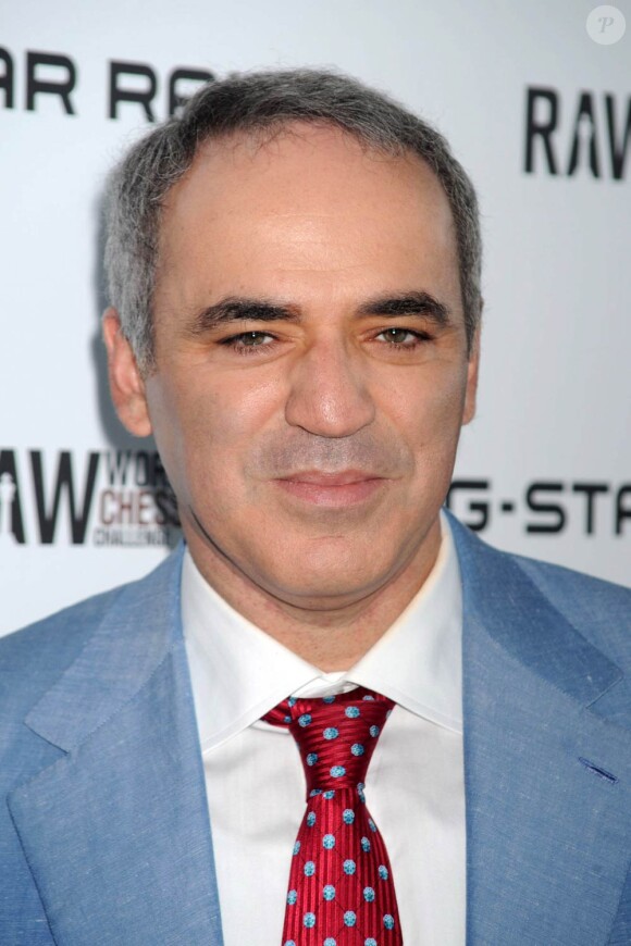 Garry Kasparov lors de la soirée G-Star Raw World Chess Challenge à New York, le 10 septembre 2010