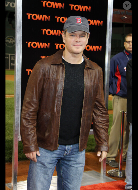 Matt Damon lors de l'avant-première du film The Town à Boston le 14 septembre 2010