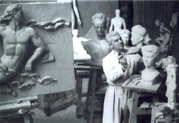 Paul Belmondo dans son atelier