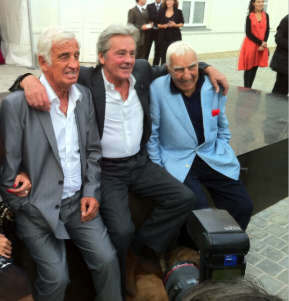 Bébel, Alain Delon et Charles Gérard à l'inauguration du Musée Paul Belmondo - 14/09/2010
