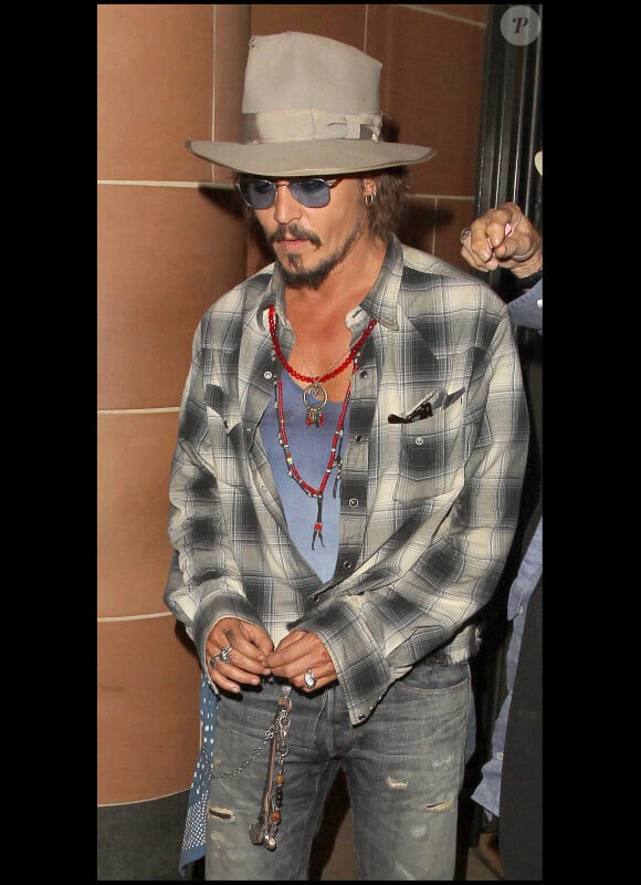 Johnny Depp a dîné au restaurant avec Keith Richards le 15 septembre 2010 à Londres