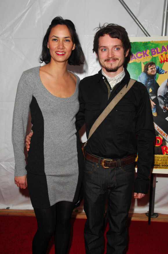 Elijah Wood et Pamela Racine en 2008 lors du festival de Tribeca à New York 