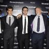Jesse Eisenberg, Andrew Garfield, Justin Timberlake, David Fincher ou Aaron Sorkin, à l'occasion de l'avant-première de The Social Network, qui s'est tenue au Gaumont Marignan, à Paris, le 3 octobre 2010.