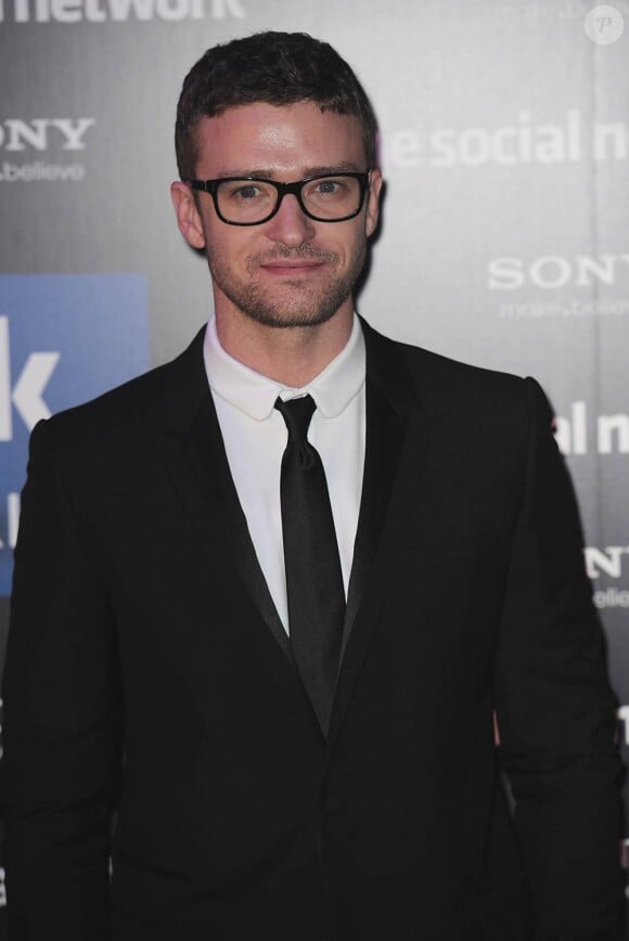 Justin Timberlake, à l'occasion de l'avant-première de The Social Network, qui s'est tenue au Gaumont Marignan, à Paris, le 3 octobre 2010.