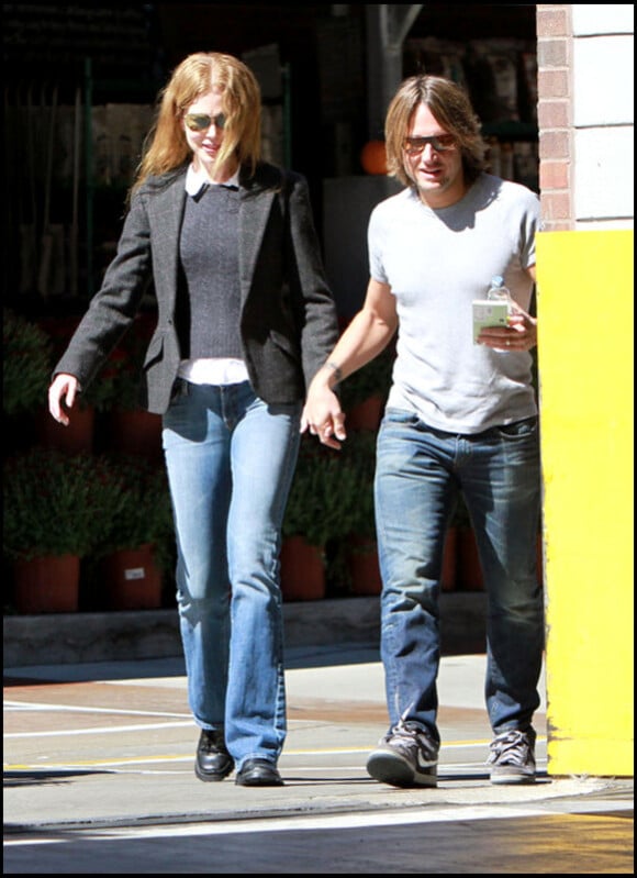Nicole Kidman et son mari Keith Urban à Nashville, le 7 octobre 2010
