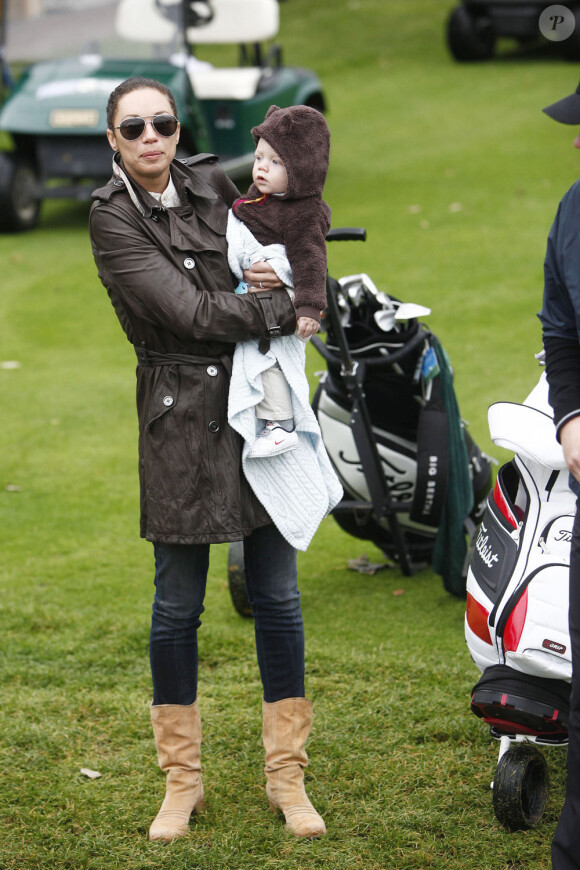 Lily et son fils Amadeus assistent à un événement de golf (Allemagne, 25 septembre 2010)