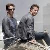 Sur le tournage de Transformers 3, en septembre 2010.