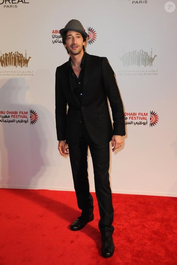 Adrien Brody à l'ouverture du Festival d'Abou Dhabi, le 14 octobre 2010