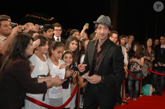 Adrien Brody à l'ouverture du Festival d'Abou Dhabi, le 14 octobre 2010