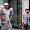 Naomi Watts et Liev Schreiber avec leurs enfants