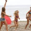 Ls sublimes AnnaLynne McCord, Jessica Lowndes et Jessica Stroup apparaîssent en maillots de bain sur le  tournage de la série 90210, à Malibu, vendredi 15 octobre.