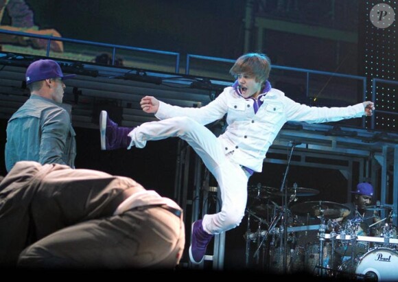 Justin Bieber en concert en Floride en août 2010