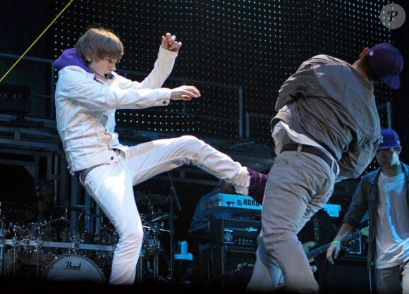 Justin Bieber en concert en Floride en août 2010