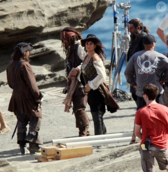 Des images du tournage de Pirates des Caraïbes - La Fontaine de Jouvence, qui se tourne actuellement au Studios Pinewood, dans la banlieue de Londres, octobre 2010.
