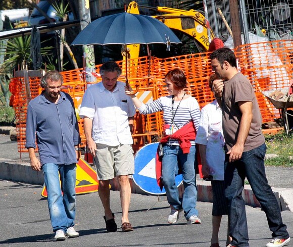 Robert de Niro sur le tournage de Leçons d'amour à l'italienne 3, à Rome, en Italie, le 30 septembre 2010.