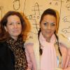 Marie Taittinger et Hermine de Clermont-Tonnerre au vernissage de la première exposition des dessins de Jean-Michel Basquiat, pour la réouverture du Royal Monceau, à Paris, le 21 octobre 2010