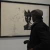 Vernissage de la première exposition des dessins de Jean-Michel Basquiat, pour la réouverture du Royal Monceau, à Paris, le 21 octobre 2010