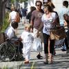 Sharon Stone revient du cours de karaté de son fils Roan, à Beverly Hills, le 5 octobre 2010