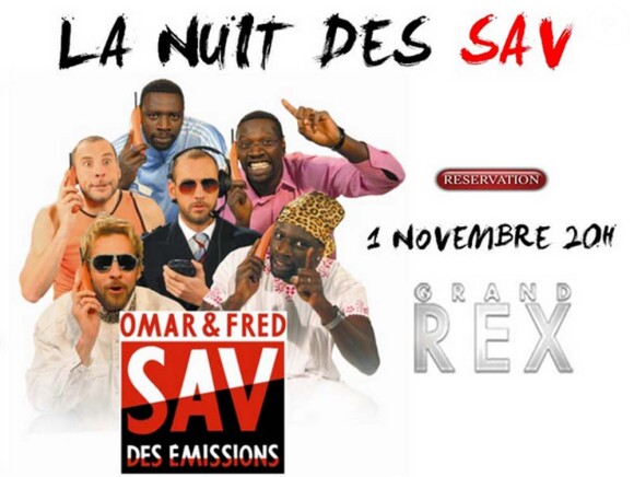 Omar et Fred vous donnent rendez-vous le 1er novembre 2010 au Grand Rex à Paris.