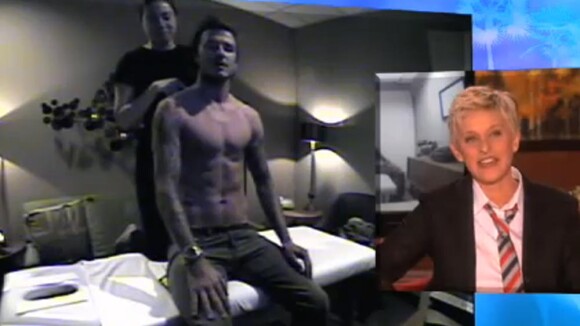 Regardez David Beckham, dans un élan de folie, surprendre une masseuse de L.A...