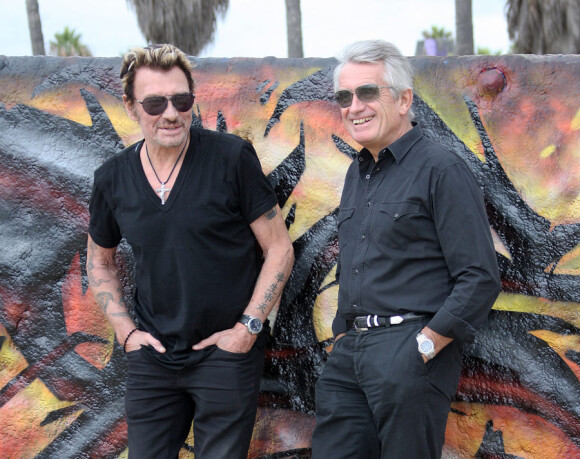 Johnny Hallyday et Gilbert Coullier à Los Angeles, octobre 2010