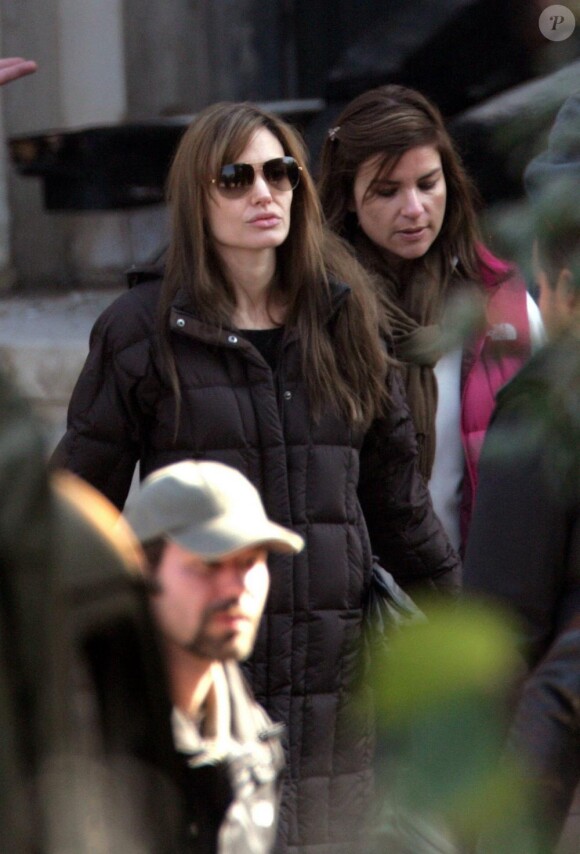 Angelina Jolie en plein tournage en Hongrie
