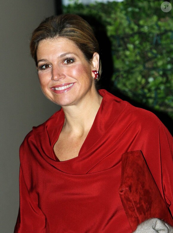 Maxima des Pays-Bas, ambassadrice spéciale des Nations-Unies pour le développement, lors d'une conférence à La Haye le 4 novembre 2010.
