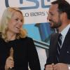 Mette-Marit et Haakon de Norvège à la Bourse d'Oslo le 4 novembre 2010.