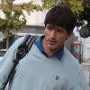 Andres Velencoso à la sortie de son domicile londonien par jouer au golf, à Londres, le 7 novembre 2010
