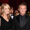 Sean Penn et son ex-femme Robin Wright, le 22 février 2009