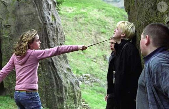 Emma Watson et Tom Felton dans Harry Potter et le prisonnier d'Azkaban, 2004