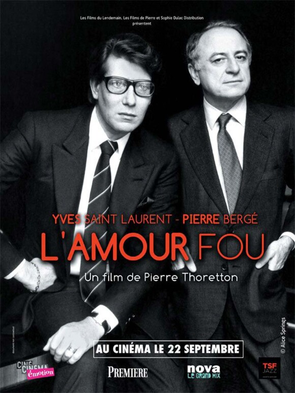 Yves Saint Laurent et Pierre Bergé, images extraites du film L'amour fou, en salles le 22 septembre 2010