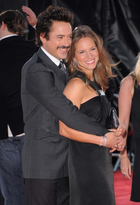 Robert Downey Jr. et Susan, avant-première de Tonnerre sous les tropiques, Los Angeles, le 11 août 2008