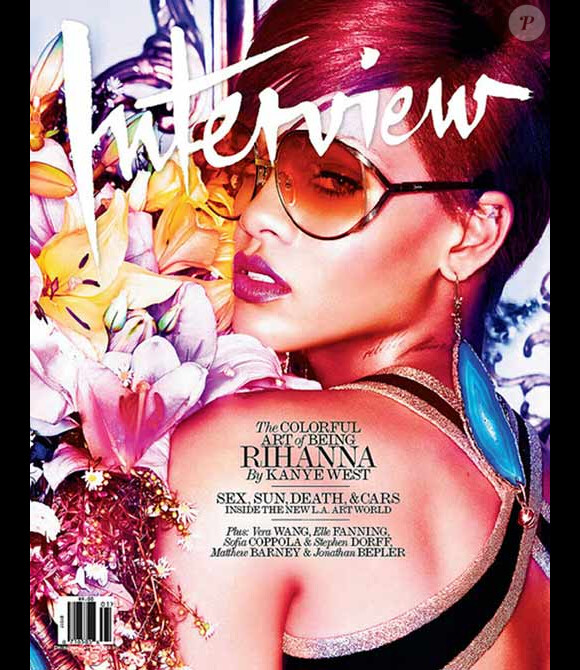 Rihanna en couverture du magazine Interview de décembre/janvier 2011.