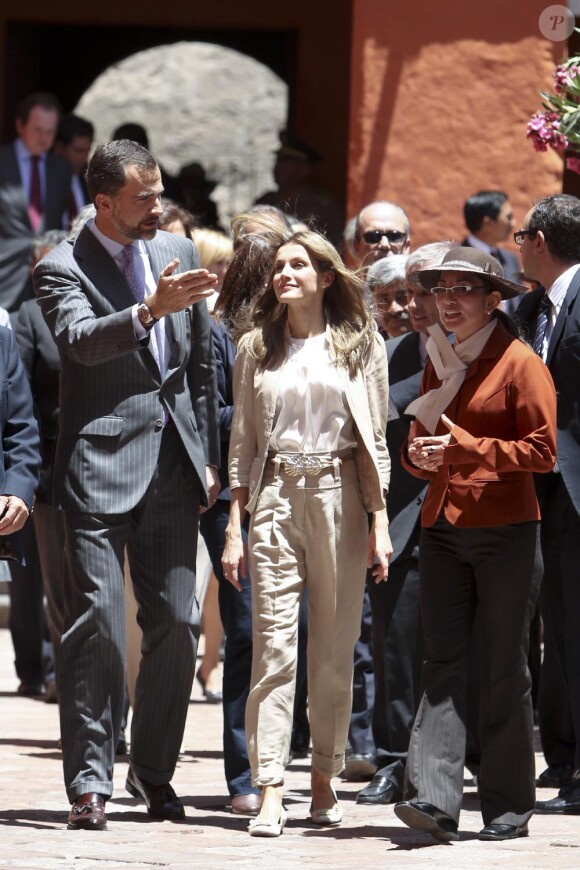 Letizia d'Espagne et Felipe d'Espagne en visite officielle au Pérou, le 25 novembre 2010.