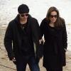 Angelina Jolie accompagnée de Brad Pitt sur le tournage de sa première réalisation en Hongrie le 9 novembre 2010